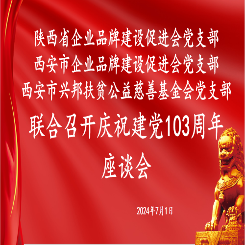 不忘初心担使命  品牌建设创辉煌--- 陕西省企业品牌建设促进会召开“庆七一”座谈会